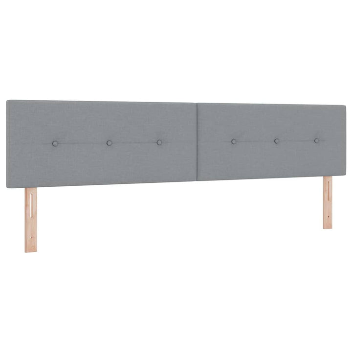 Boks madrasseng med madras creme 90x200 cm stof Lysegrå