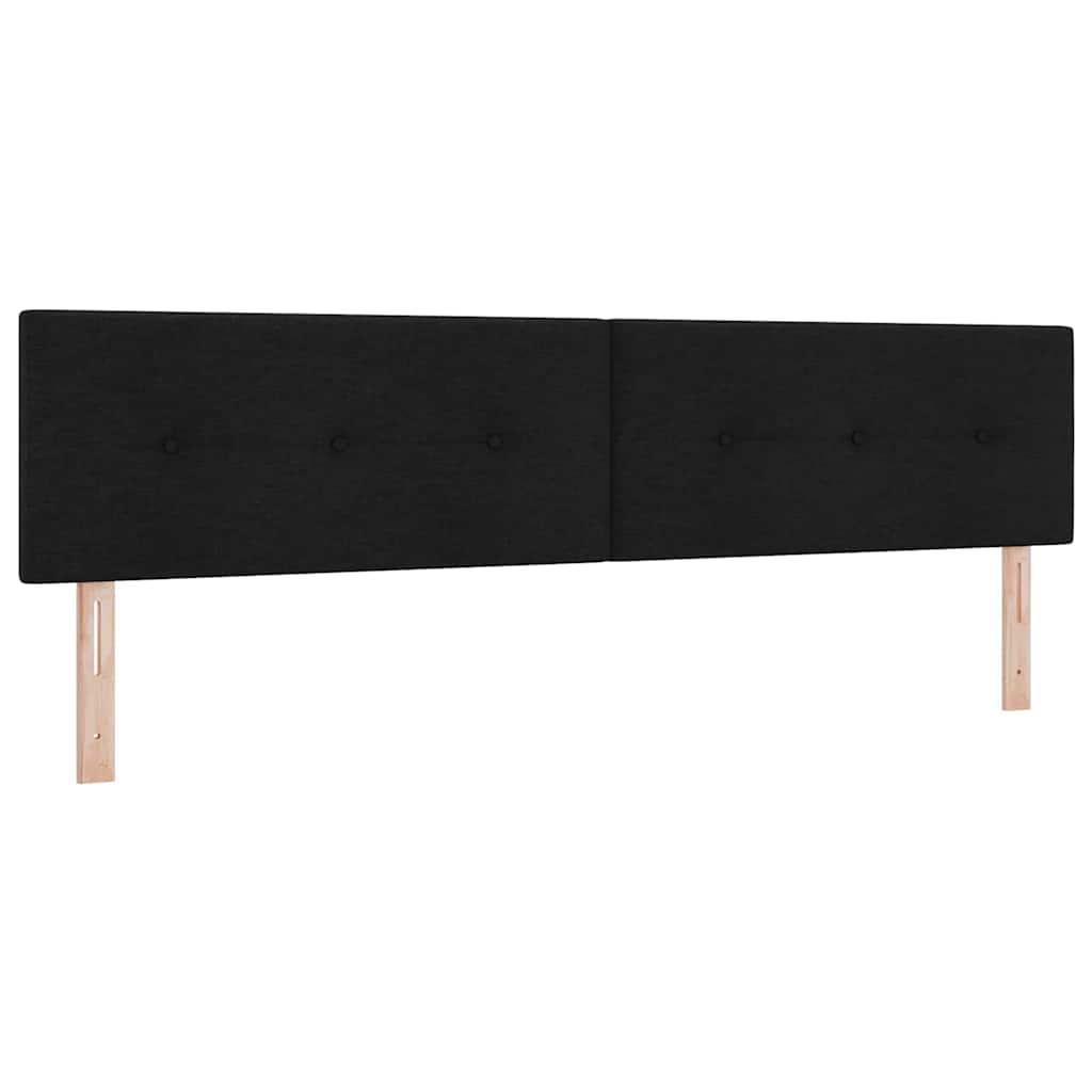 Boks madrasseng med madras creme 90x200 cm stof med madras Sort