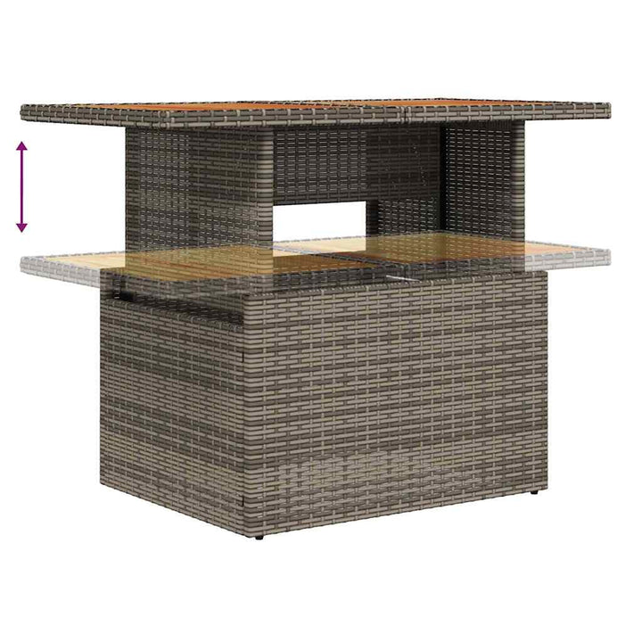 Have Spisebordssæt med pude 11 pcs Grå og Brun 100 x 55 x 73 cm