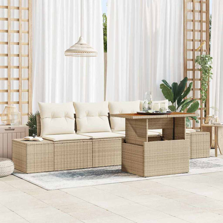 Have Spisebordssæt 5 pcs Beige og creme 100 x 55 x 73 cm