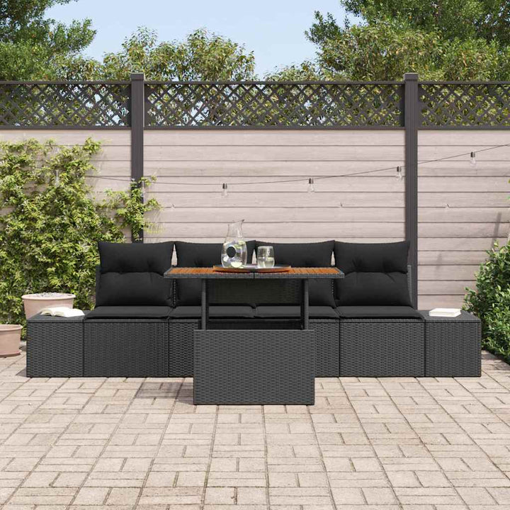 Have Spisebordssæt 5 pcs Sort og Brunt 100 x 55 x 73 cm