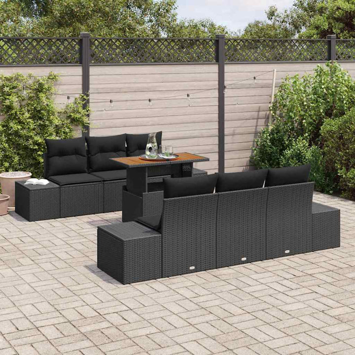 Have Spisebordssæt 7 pcs Sort og Brunt 100 x 55 x 73 cm