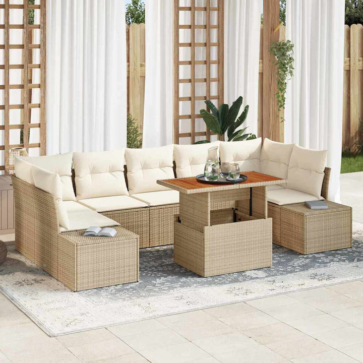 Have Spisebordssæt 8 pcs Beige og creme 100 x 55 x 73 cm