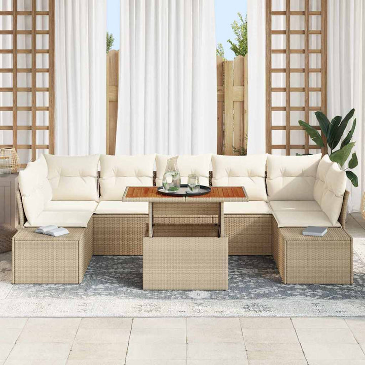 Have Spisebordssæt 8 pcs Beige og creme 100 x 55 x 73 cm