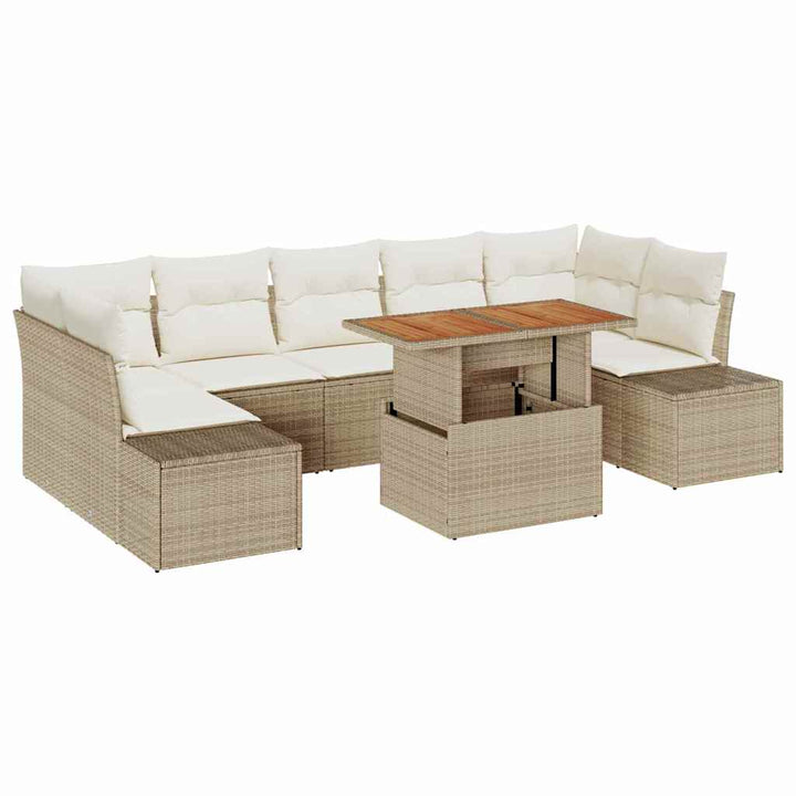 Have Spisebordssæt 8 pcs Beige og creme 100 x 55 x 73 cm