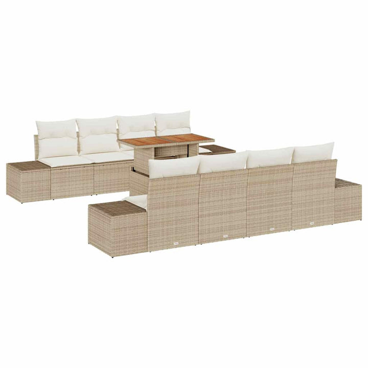 Have Spisebordssæt 9 pcs Beige og creme 100 x 55 x 73 cm