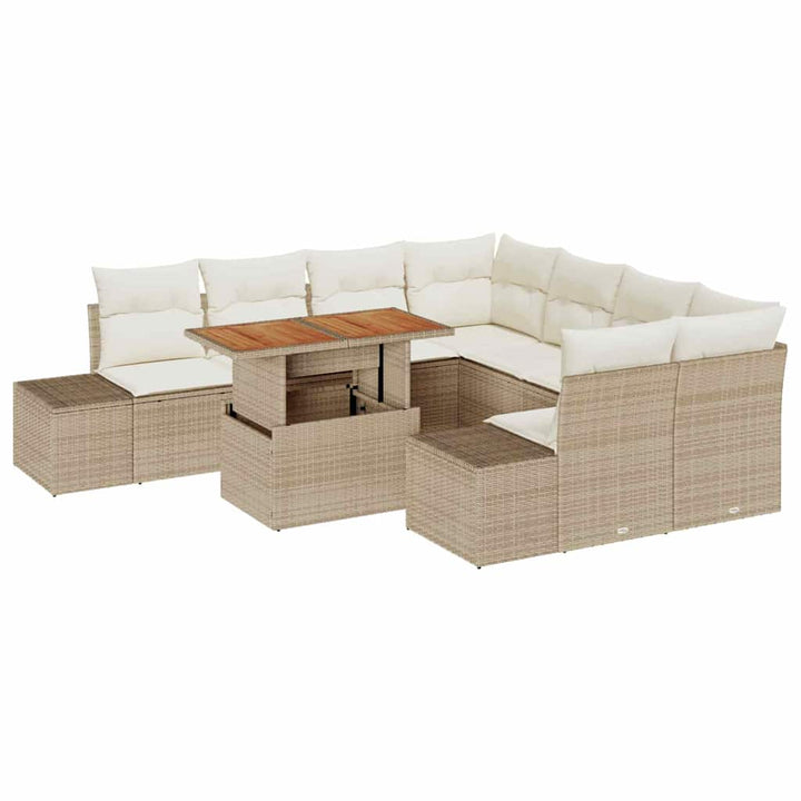 Have Spisebordssæt 9 pcs Beige og creme 100 x 55 x 73 cm