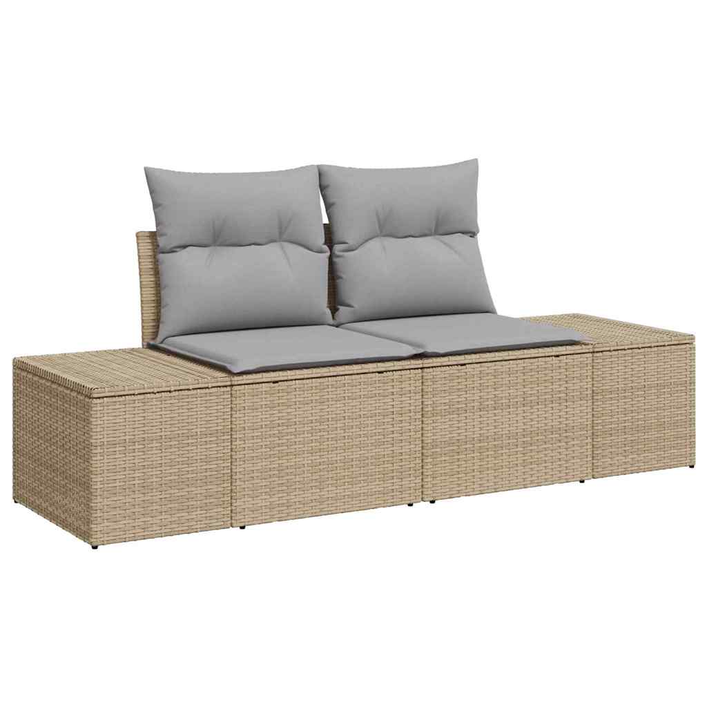 Have Spisebordssæt 10 pcs Beige og grå 100 x 55 x 73 cm