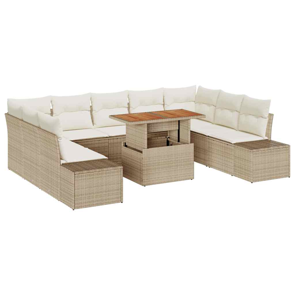 Have Spisebordssæt 10 pcs Beige og creme 100 x 55 x 73 cm
