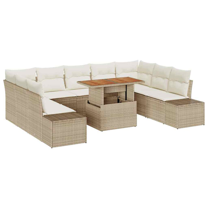 Have Spisebordssæt 10 pcs Beige og creme 100 x 55 x 73 cm
