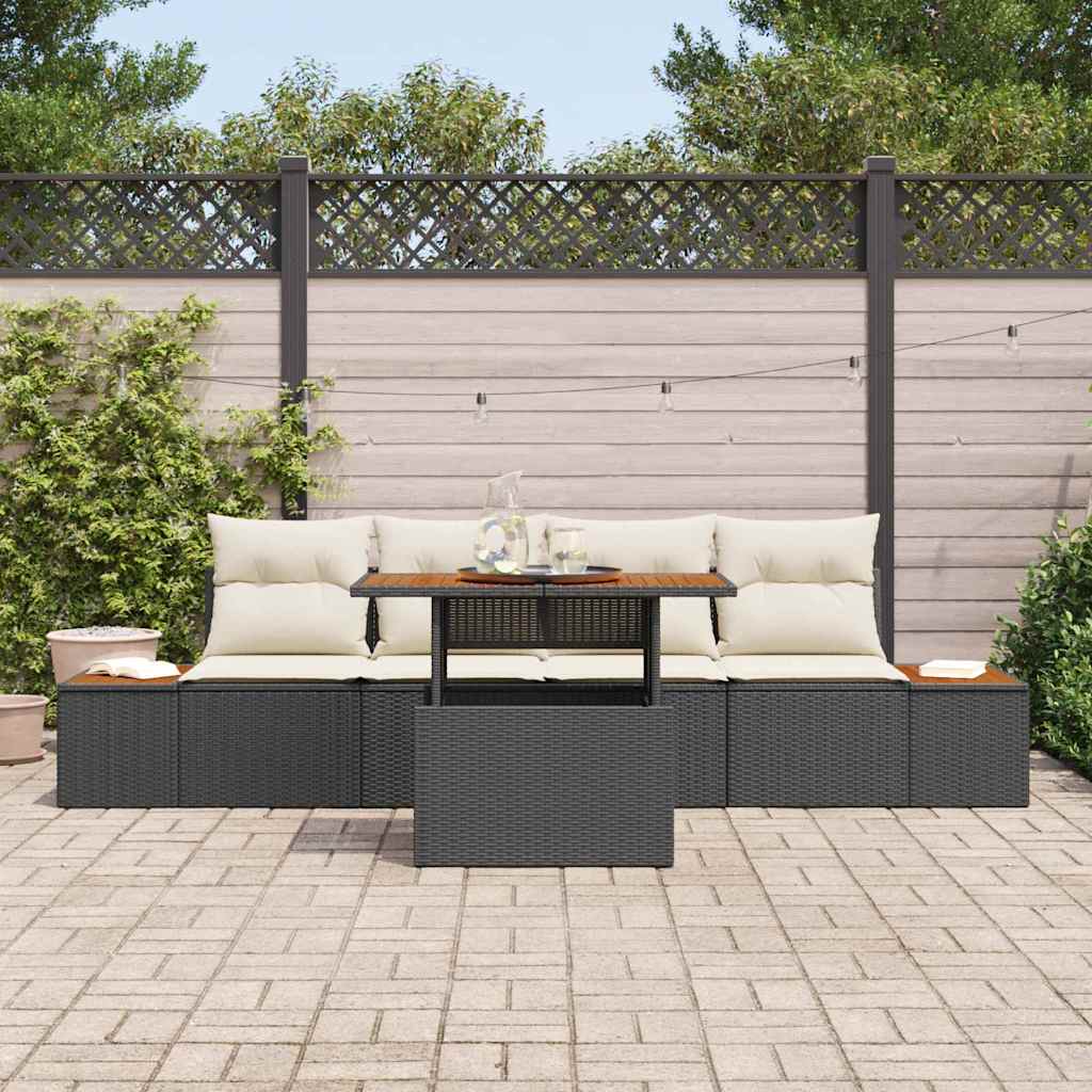 Have Spisebordssæt 5 pcs Sort og Beige 100 x 55 x 73 cm