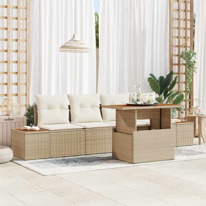 Have Spisebordssæt 5 pcs Beige og creme 100 x 55 x 73 cm