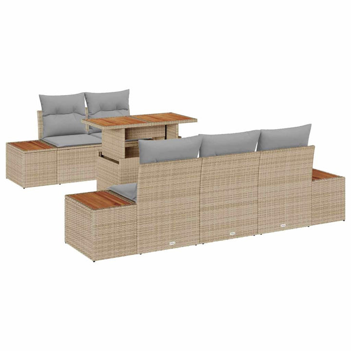 Have Spisebordssæt med pude med pude 6 pcs Beige og grå