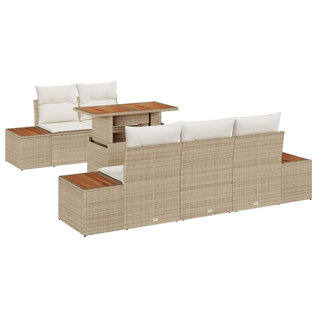 Have Spisebordssæt med pude med pude 6 pcs Beige og creme