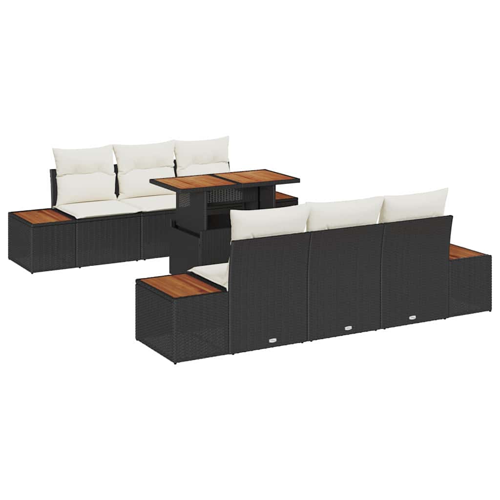 Have Spisebordssæt 7 pcs Sort og Beige 100 x 55 x 73 cm