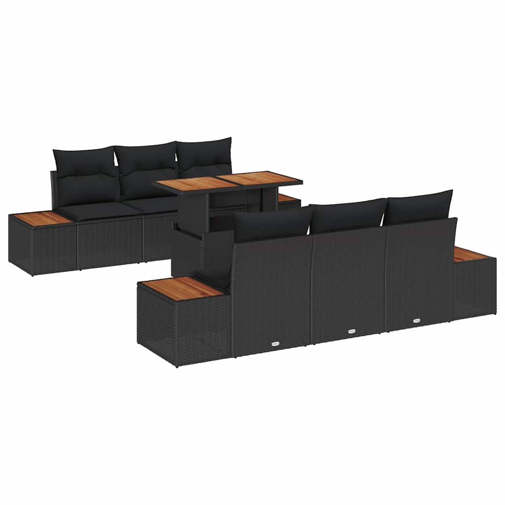 Have Spisebordssæt 7 pcs Sort og Brunt 100 x 55 x 73 cm