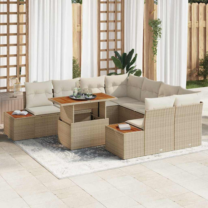 Have Spisebordssæt 9 pcs Beige og creme 100 x 55 x 73 cm