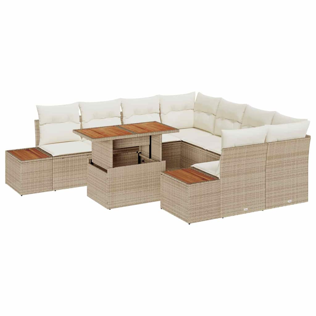 Have Spisebordssæt 9 pcs Beige og creme 100 x 55 x 73 cm