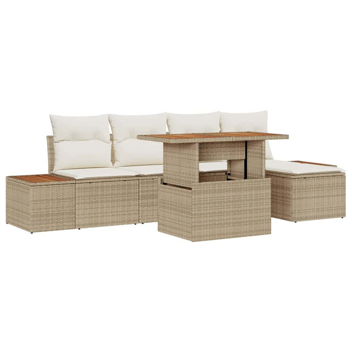 Have Spisebordssæt med pude 6 pcs Beige og creme
