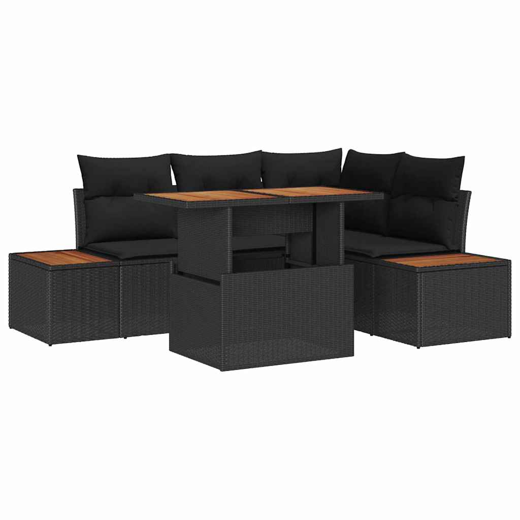 Have Spisebordssæt 5 pcs Sort og Brunt 100 x 55 x 73 cm