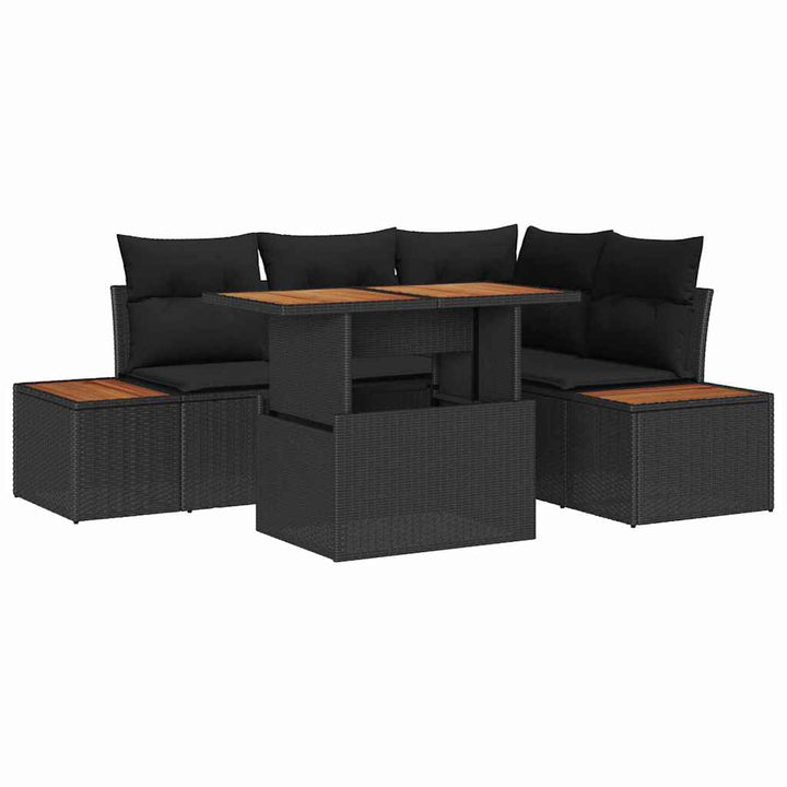 Have Spisebordssæt 5 pcs Sort og Brunt 100 x 55 x 73 cm