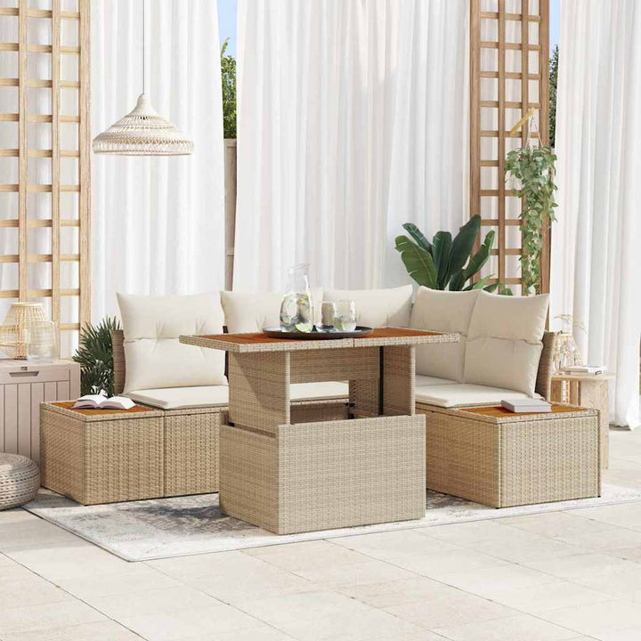 Have Spisebordssæt 5 pcs Beige og creme 100 x 55 x 73 cm