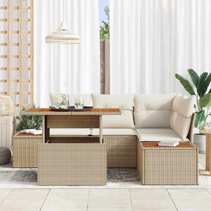 Have Spisebordssæt 5 pcs Beige og creme 100 x 55 x 73 cm