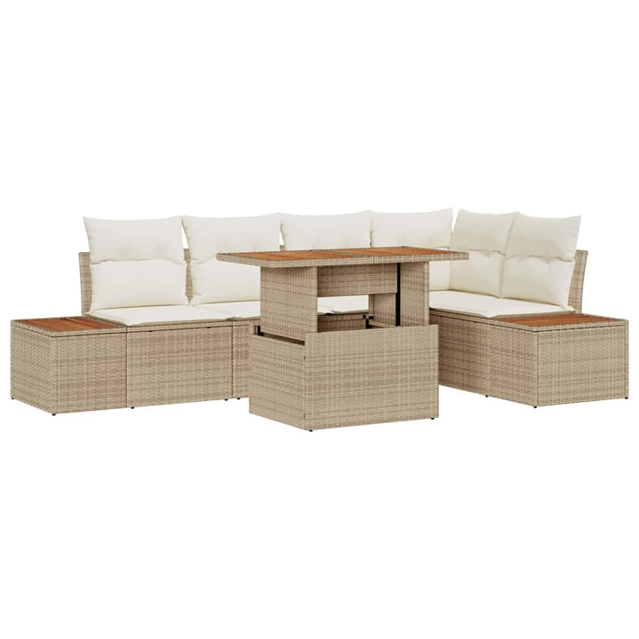 Have Spisebordssæt med pude 6 pcs Beige, Creme 100 x 55 x 73 cm