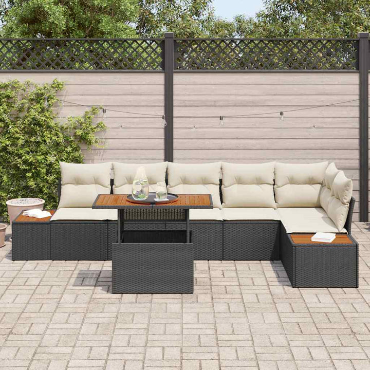 Have Spisebordssæt 7 pcs Sort og Beige 100 x 55 x 73 cm