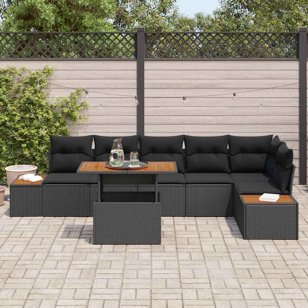 Have Spisebordssæt 7 pcs Sort og Brunt 100 x 55 x 73 cm