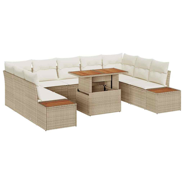Have Spisebordssæt 10 pcs Beige og creme 100 x 55 x 73 cm