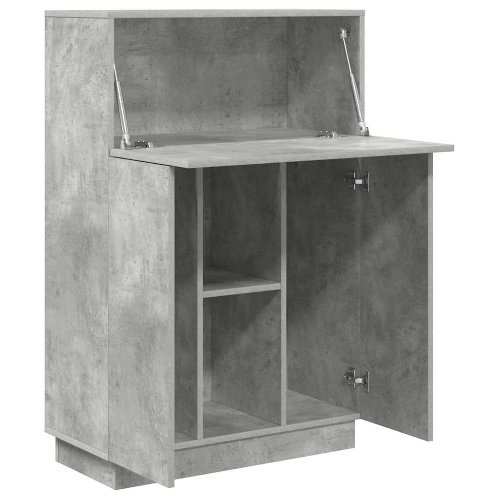 Skrivebord med hylde Grå 71,5 x 31,5 x 106,5 cm Konstrueret træ