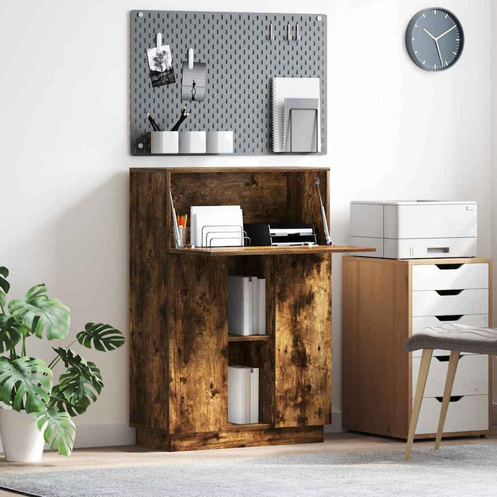 Skrivebord Røget eg 71,5 x 31,5 x 106,5 cm Konstrueret træ