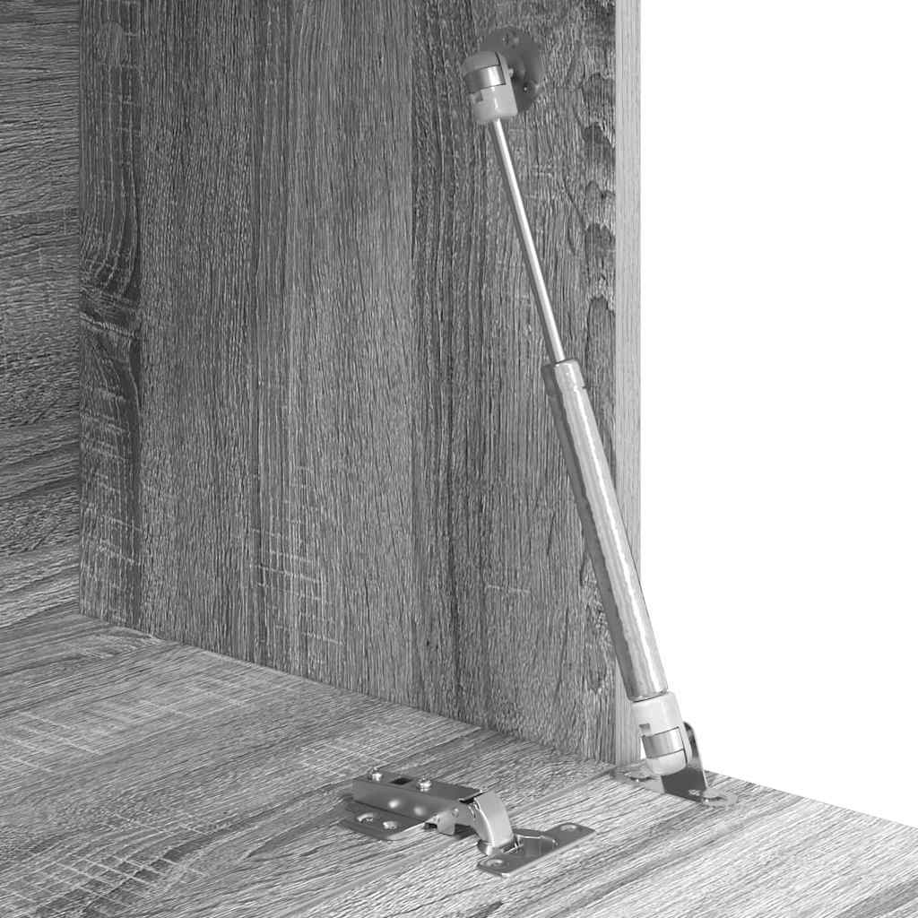 Skrivebord med hylde Grå 71,5 x 31,5 x 106,5 cm Konstrueret træ