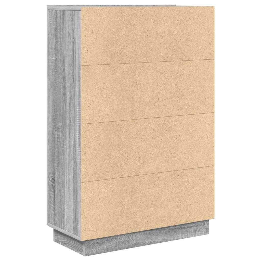 Skrivebord med hylde Grå 71,5 x 31,5 x 106,5 cm Konstrueret træ