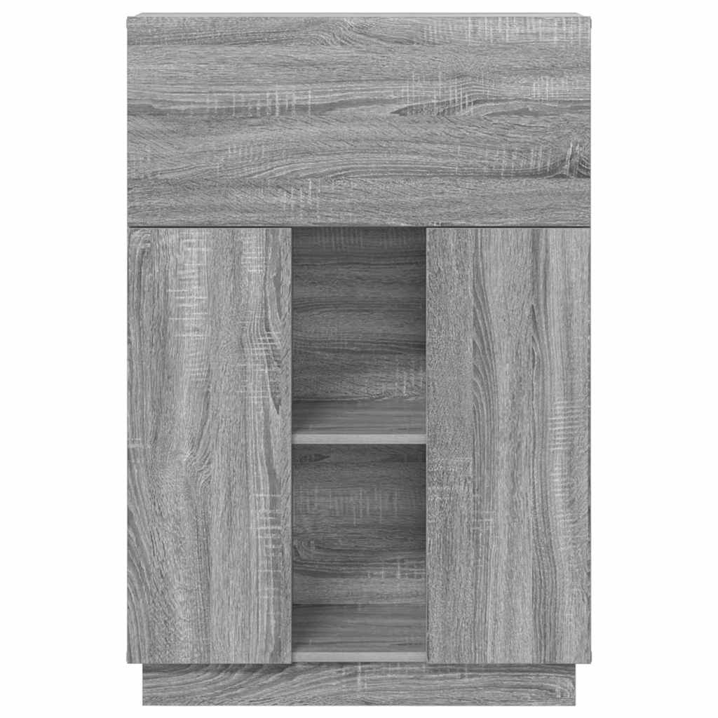 Skrivebord med hylde Grå 71,5 x 31,5 x 106,5 cm Konstrueret træ