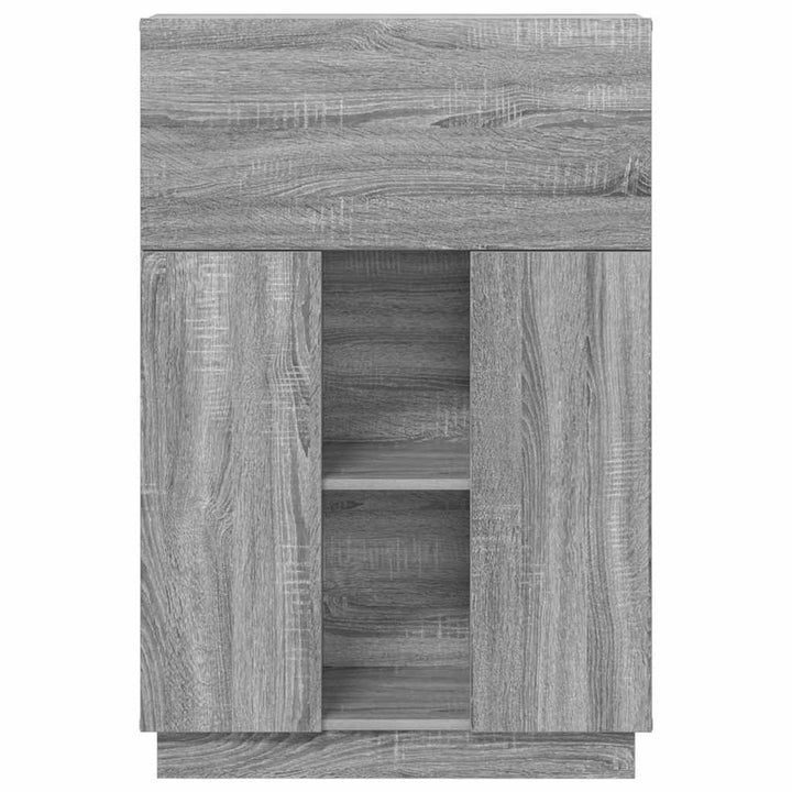 Skrivebord med hylde Grå 71,5 x 31,5 x 106,5 cm Konstrueret træ