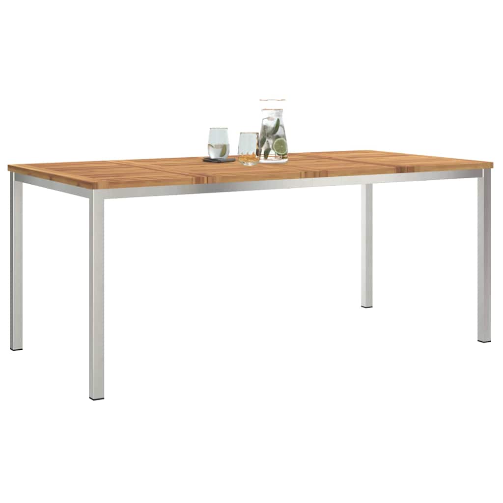 UdendørsSpisebord Brun 200x90x75 cm Solid teaktræ