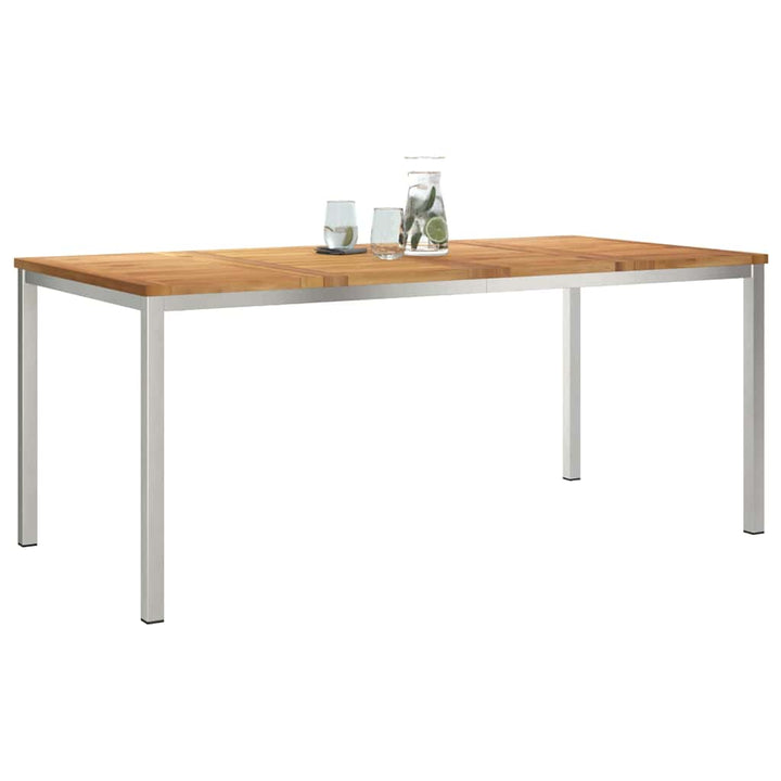 UdendørsSpisebord Brun 200x90x75 cm Solid teaktræ