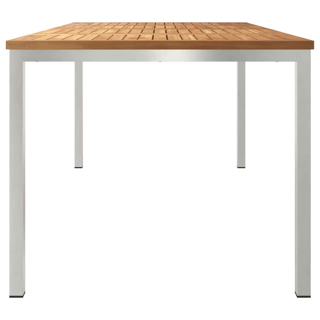 UdendørsSpisebord Brun 200x90x75 cm Solid teaktræ