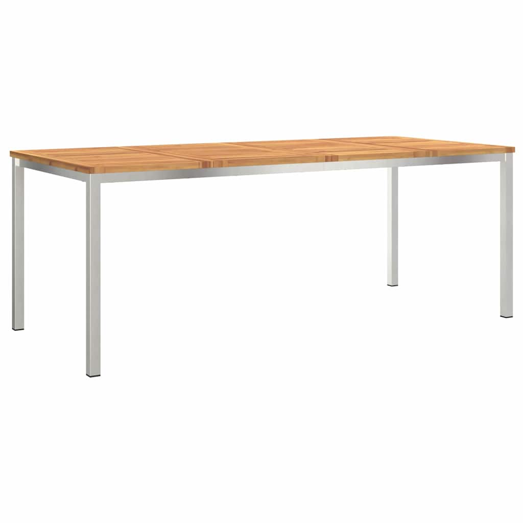 UdendørsSpisebord Brun 200x90x75 cm Solid teaktræ