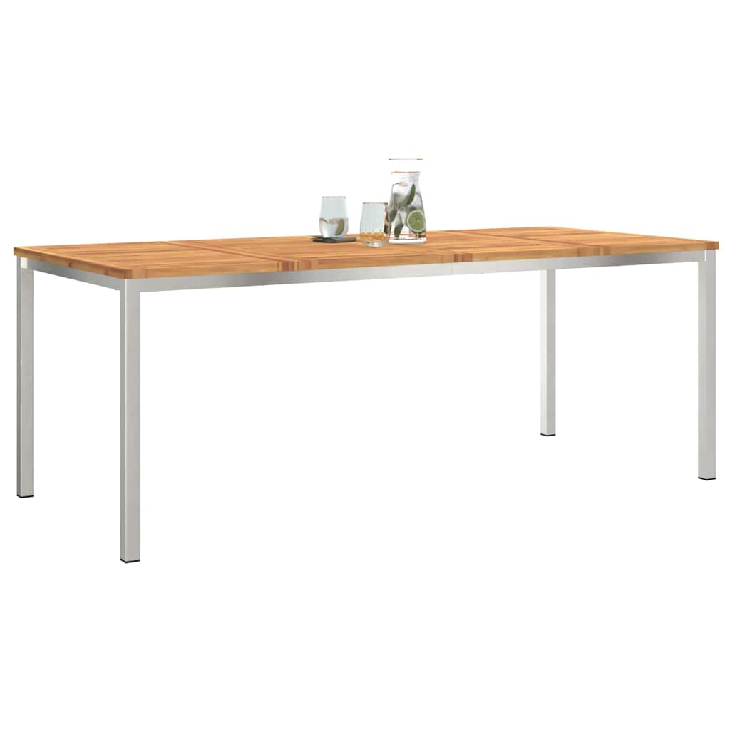 UdendørsSpisebord Brun 200x90x75 cm Solid teaktræ