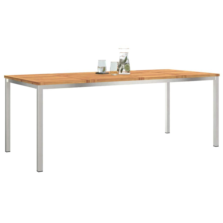 UdendørsSpisebord Brun 200x90x75 cm Solid teaktræ