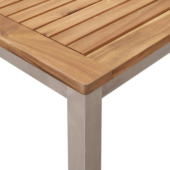 UdendørsSpisebord Brun 200x90x75 cm Solid teaktræ
