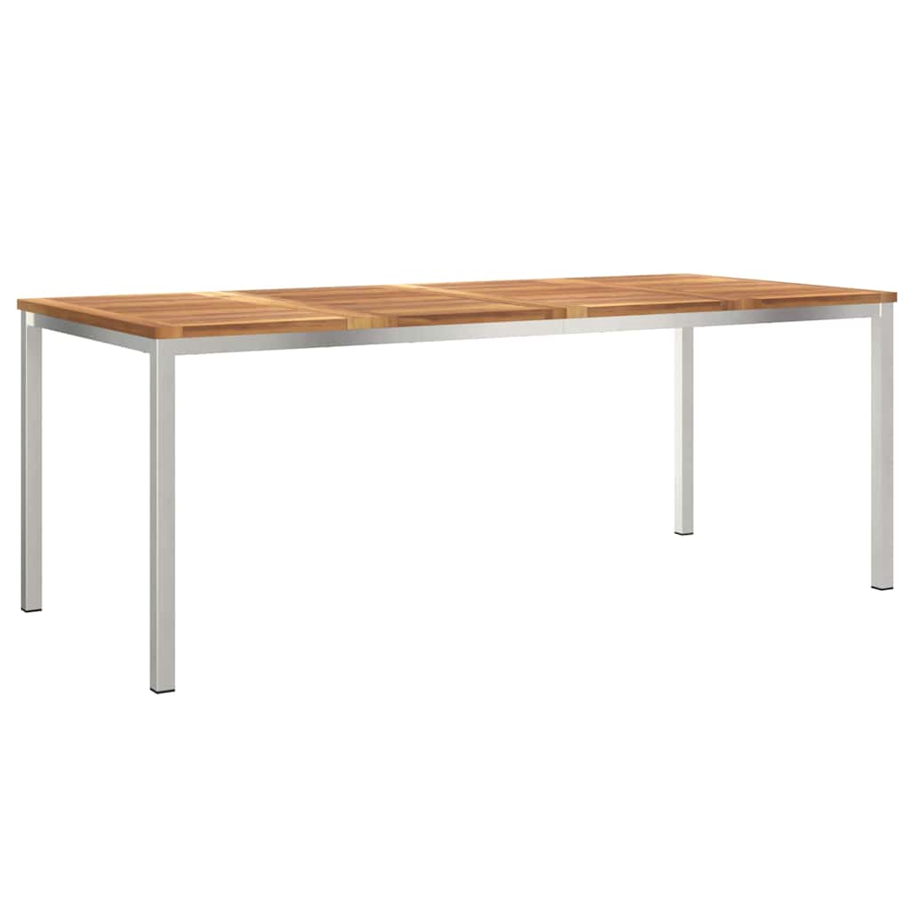 UdendørsSpisebord Brun 200x90x75 cm Solid teaktræ