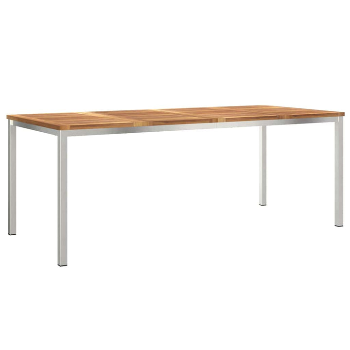 UdendørsSpisebord Brun 200x90x75 cm Solid teaktræ