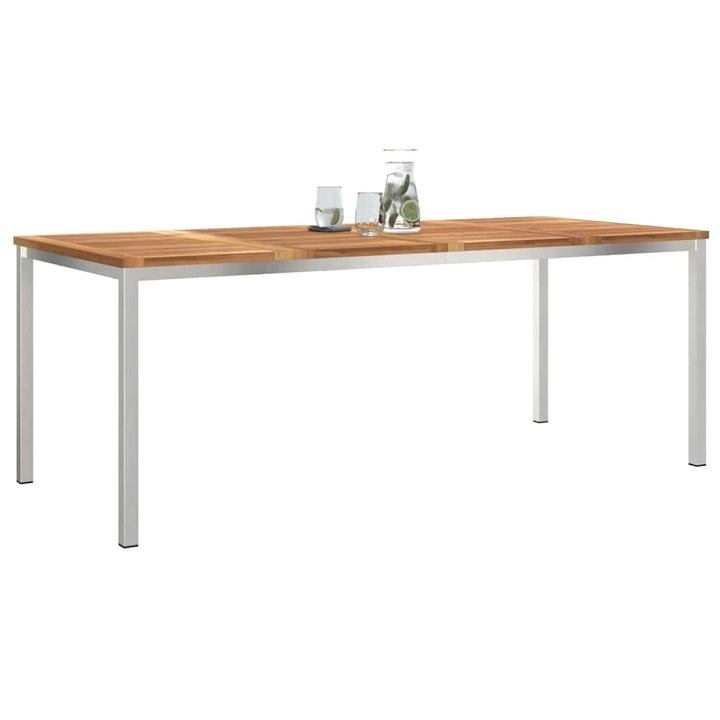 UdendørsSpisebord Brun 200x90x75 cm Solid teaktræ