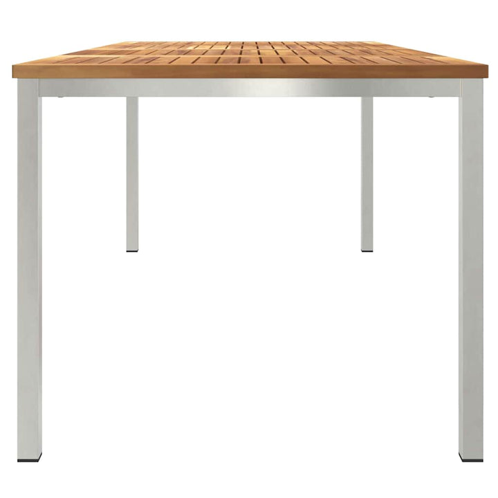 UdendørsSpisebord Brun 200x90x75 cm Solid teaktræ