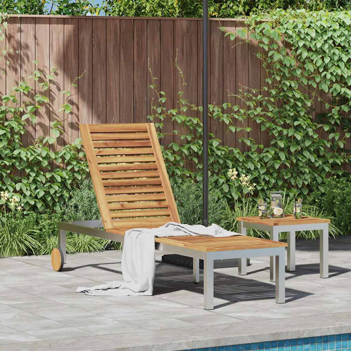 Solstol 1-person Brun 207 x 58 x 35cm Massivt akacietræ