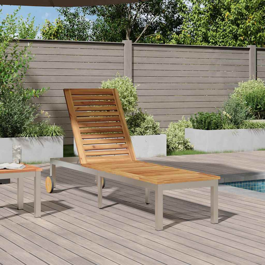 Solstol 1-person Brun 207 x 58 x 35cm Massivt akacietræ